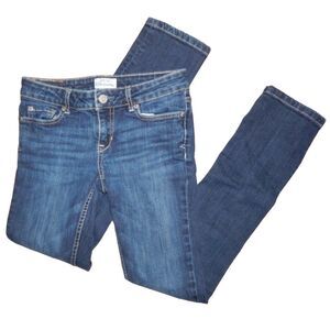 AEROPOSTALE junior's 3/4 regular medium wash BAYLA SKINNY blue skinny jeans